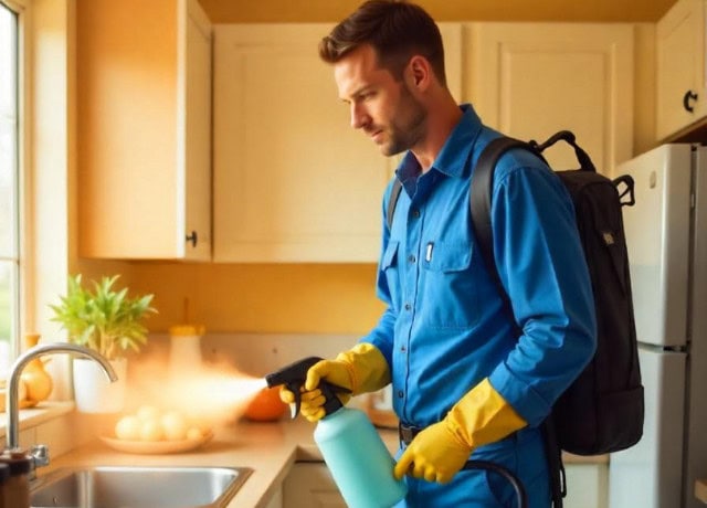 Pest Control technician using non-toxic