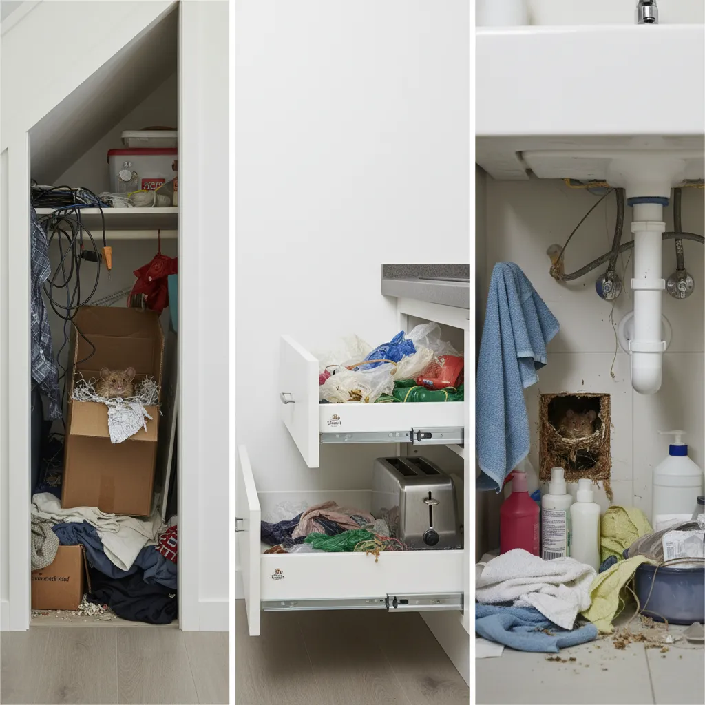 A cluttered laundry area with an open drawer containing crumpled paper and a washing machine in the background.